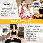 Leumoi 24 Pcs Digital Kitchen Timers Magnetic Back Timers Bulk Large Screen - Image 6