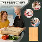 Bamboo Cutting Board Set Non Slip Feet Over Sink Chopping Board Christmas Xmas - Image 7