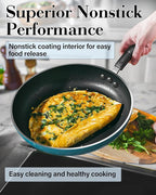 Cook N Home Pots and Pans Nonstick Cookware Set 12-Piece, Kitchen Cooking Set - Image 4