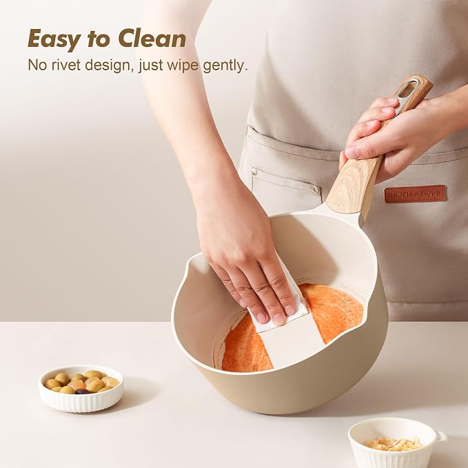 SENSARTE 2.0 & 3.0 Quart Ceramic Sauce Pan Sets - Image 5