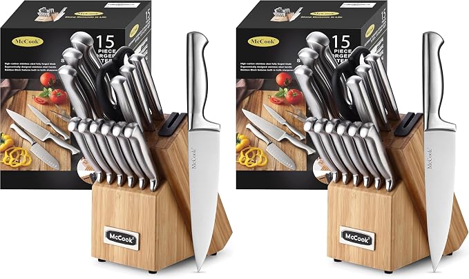 McCook® Knife Sets, German Stainless Steel Knife Block Sets by McCook