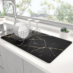 Rnivvi Dish Drying Mat for Kitchen Counter, 12 x 19" Cute Marble Super by Rnivvi