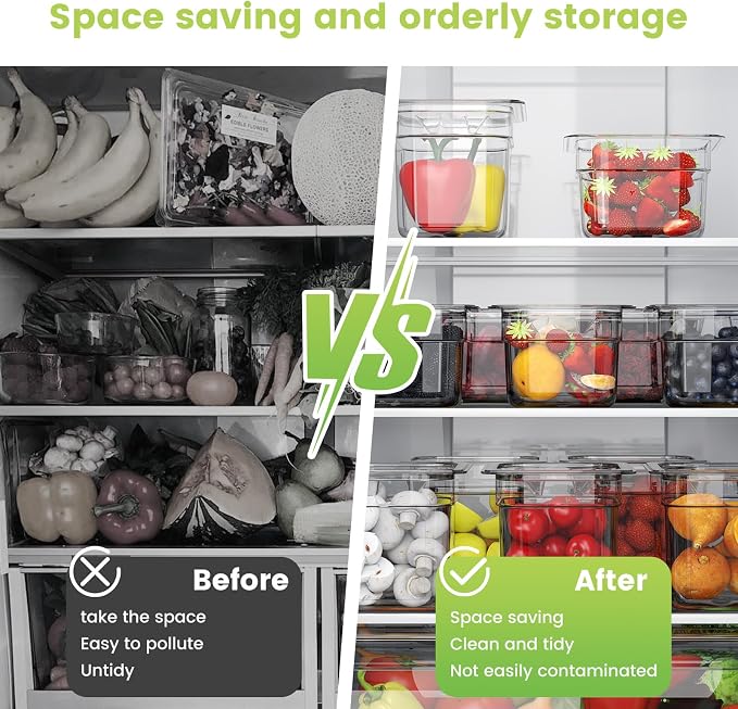 12 Pack Plastic Food Pan with Lid 1/6 Size 6 Inch Deep Restaurant Clear Food - Image 5