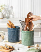 Kitchen Utensil Holder, 7 Inches Large Ceramic Utensil Holder - Image 7