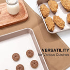 HONGBAKE Toaster Oven Pan Nonstick Set of 2, Premium 1/8 Sheet Pan - Image 7