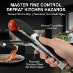 Mini Tongs with Silicone Tips, 7-Inch Small Serving Tongs - Image 6