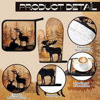 Fourluoo 10 Pcs Farmhouse Kitchen Decor Set 4 Brown Bear Kitchen Towels 2 - Image 5