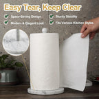 Koville Italian Marble Paper Towel Holder Countertop, Carrara Stone Paper Towel - Image 5