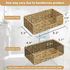 Graciadeco Bathroom Disposable Guest Towel Napkin Holder Long Seagrass Woven - Image 2