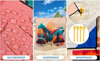 HIHOHO Beach Blanket Waterproof Sandproof Extra Large Beach Mat 79" X - Image 3