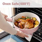 SENSARTE 24 Piece Ceramic Pots and Pans Set, Nonstick Detachable Handle Cookware - Image 7