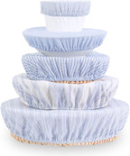 Reusable Bowl Covers, 5 Size Stretch Cloth Bowl Covers by Unknown
