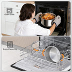 Ciwete Stainless Steel Stock Pot, 5.2 Quart Soup Pot - Image 7