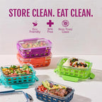 Ello Duraglass 3.4 Cup Meal Prep Sets 10Pc, 5 Pack Set- Glass Food Storage - Image 2