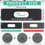 Tioncy 2 Pcs Faucet Mat Sink Splash Guard Oval-hole Oval Splash Pad - Image 2