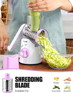 Geedel Rotary Cheese Grater, Kitchen Mandoline Vegetable Slicer - Image 4
