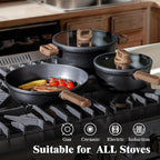 SENSARTE 20Pcs Nonstick Pots and Pans Set, Healthy Kitchen Cooking Set - Image 6