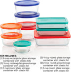 Pyrex Simply Store Mixed Sized Glass Food Storage Set, Round & Rectangular - Image 3