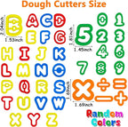 Dough Tool Set with Dough Alphabet Cutters, Numbers Cutters, Mathematical - Image 2