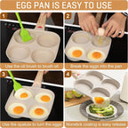 MyLifeUNIT Egg Frying Pan, 4-Cup Egg Pan Nonstick, Fried Egg Pan Skillet - Image 7