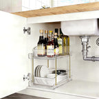 LAREKUN4pack 2-Tier Organizer & Storage Unit Stackable Bathroom Cabinet - Image 2
