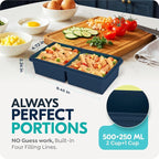 Silicone Freezer Trays with Lids, 2 Cup & 1 Cup Soup Container Style Ice Cube - Image 2