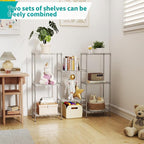 BestOffice | 4-Tier Wire Storage Shelves | 12"D x 18"W x 44"H | Chrome | - Image 7
