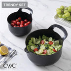 COOK WITH COLOR Nesting Plastic Mixing Bowl Set with Pour Spouts and Handles - Image 7