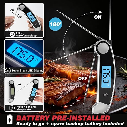 Meat Thermometer Digital Waterproof Instant Read Thermometer - Image 3