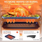 HONGBAKE Nonstick Baking Sheet Pan Set of 3, Cookie Sheets - Image 5