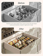 Tinamo Acacia Wooden Spice Rack Organizer - Image 4