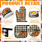 Fanfanwin 10 Pcs Thanksgiving Kitchen Decor Set Kitchen Towels Pot Holders Oven - Image 4