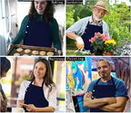 Yuubin Extra Large Aprons for Men Adjustable Button Apron - Image 5
