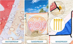 WIWIGO Beach Blanket Waterproof Sandproof Beach Mat 79" X 83"/10'x9'for 2-8 - Image 3
