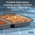 GoodCook Everyday Divided Baking Pan 1.5-Inch Deep 2-Section Non-Stick - Image 6