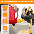 17 Pcs Automotive Funnel Set & Gas Can Spout Replacement, Plastic Long Neck Oil - Image 5