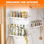Bunoxea Spice Rack Wall Mounted 3 Pack, Space-Saving Spice Organizer - Image 7