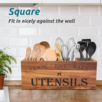 Suli Acacia Wood Utensil Holder - Image 5