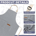 2 Pack Stripes Kids Apron, Kids Cooking Aprons - Image 3