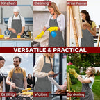 2 Pcs Plus Size Chef Apron, Unisex Professional Apron - Image 7