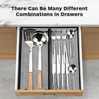 Smgmg Silverware Drawer Organizer, 2 Pack 14.7" X 6.1" X 2" Utensil Organizer - Image 5