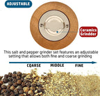 Salt and Pepper Grinder Set Hand Crank Salt and Pepper Mill Classical Wooden - Image 4