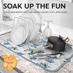 Disney Dish Drying Mats for Kitchen Counter – 16" x 18" Absorbent Kitchen - Image 2