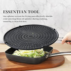 Silicone Splatter Screen for Frying Pan, Grease Splatter Guard, Heat-Resistant - Image 5