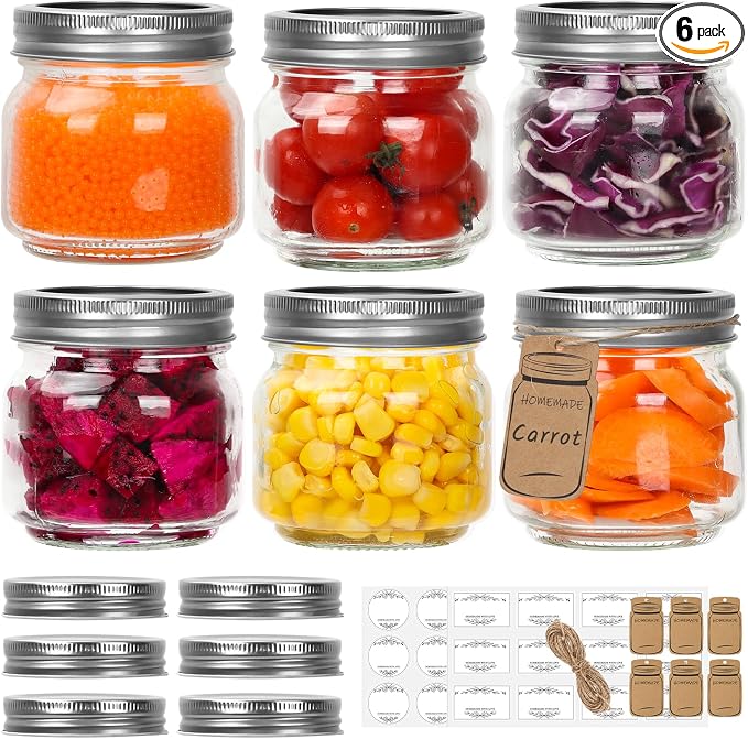 Eathtek Small Mason Jars 8oz/240ml by Eathtek
