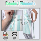 TOSHEX Kitchen Apron Waterdrop Resistant Cotton Apron - Image 5