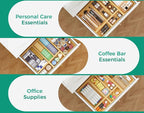 Bamboo Kitchen Drawer Organizer Set of 2, Stackable 15" x 6" Wood Silverware - Image 6