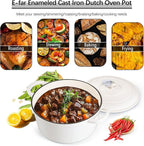 E-far 7QT Enameled Dutch Oven, Cast Iron Dutch Oven Pot - Image 3