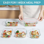 Vtopmart 8 Pack Glass Food Storage Containers - Image 4