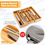 Kitchen Silverware Drawer Organizer and Storage Flatware Cutlery Utensil Holder - Image 5